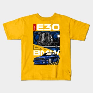 BMW E30 Iconic Design Kids T-Shirt